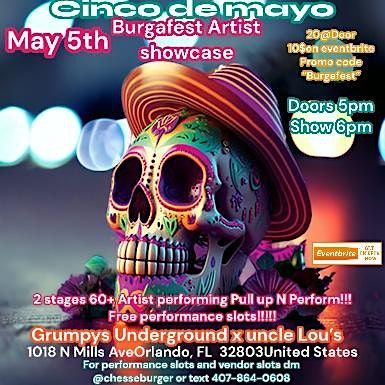 Cinco De Mayo On Mills Artist showcase 60+ Artist Performing  May5th2Venues