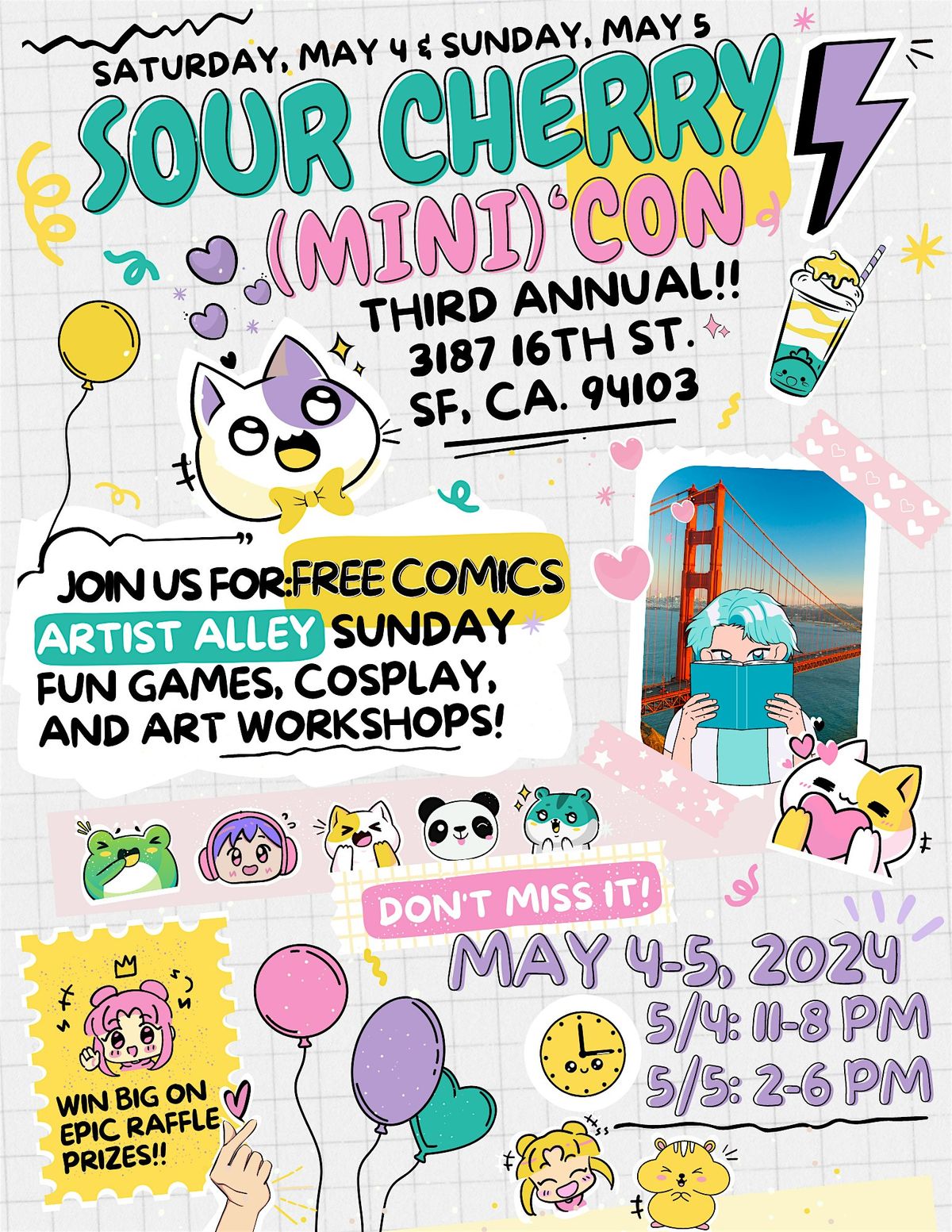 (3rd annual!) SOUR CHERRY CON!!! MAY 4 + 5