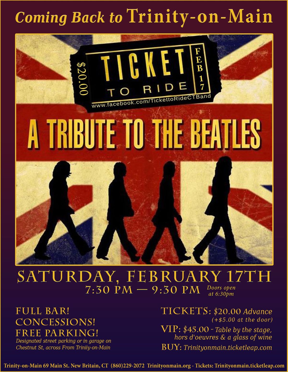 Ticket To Ride Beatles Tribute band at TOM