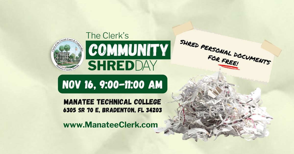 The Clerk's Community Shred Day - A FREE Shredding Event!