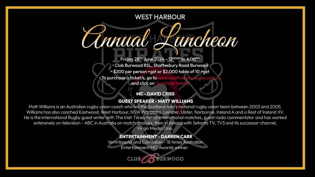 West Harbour Annual Sports Luncheon