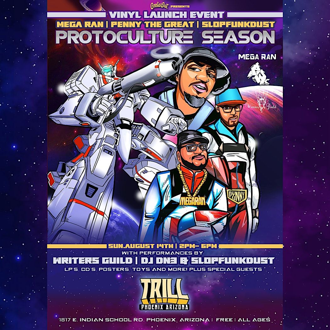 Protoculture Season Vinyl Launch ft Writers Guild, SlopFunkDust, and DN3