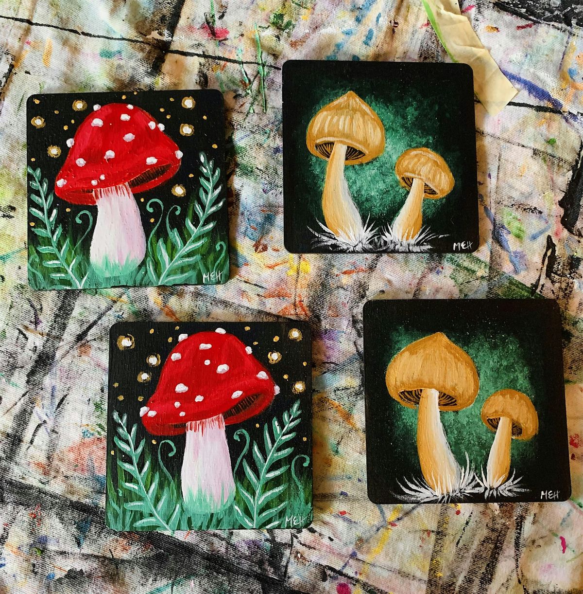 DIY Coasters: Magical Mushrooms