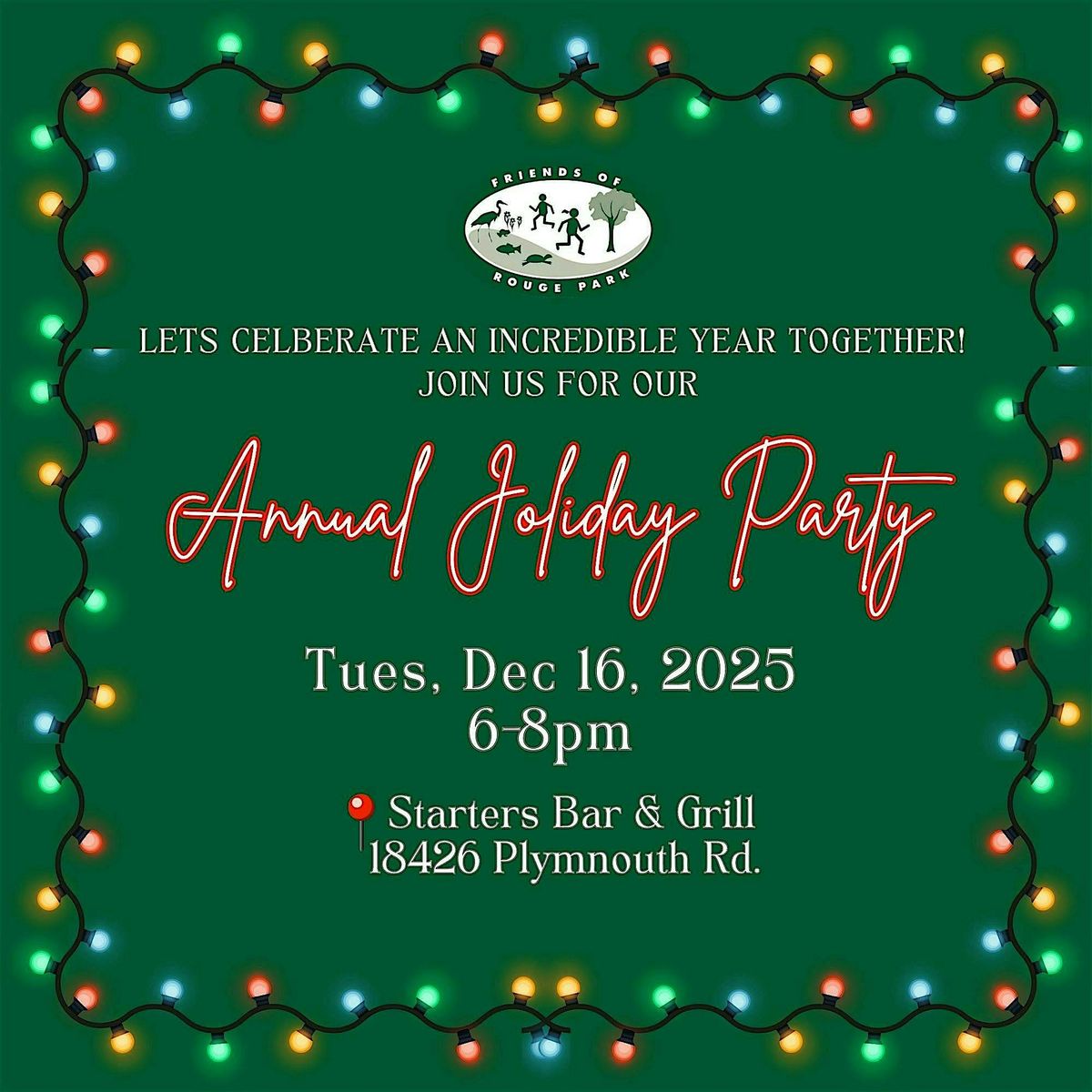 Friends of Rouge Park Annual Holiday Party 2025