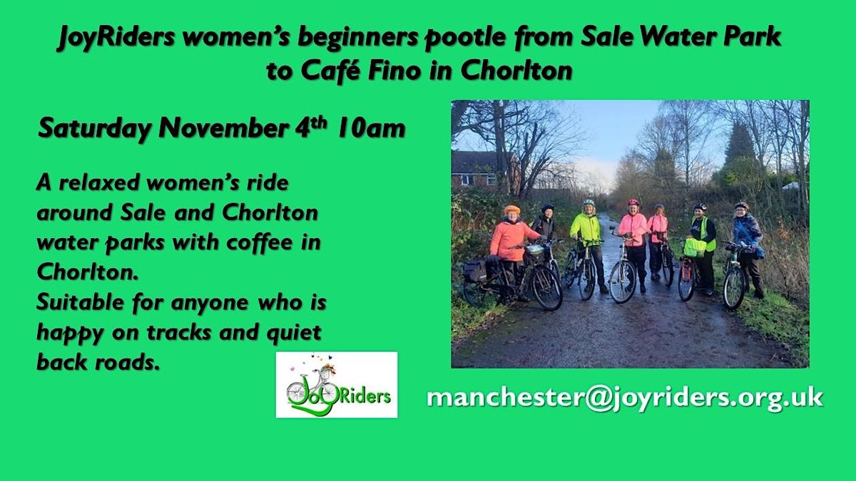 JoyRiders women's beginners ride from Sale Water Park to Cafe Fino.