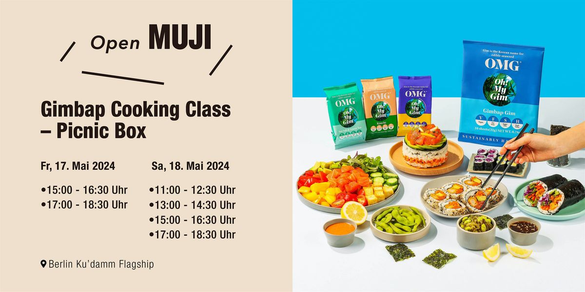Open MUJI: Gimbap Cooking Class \u2013 Picnic Box