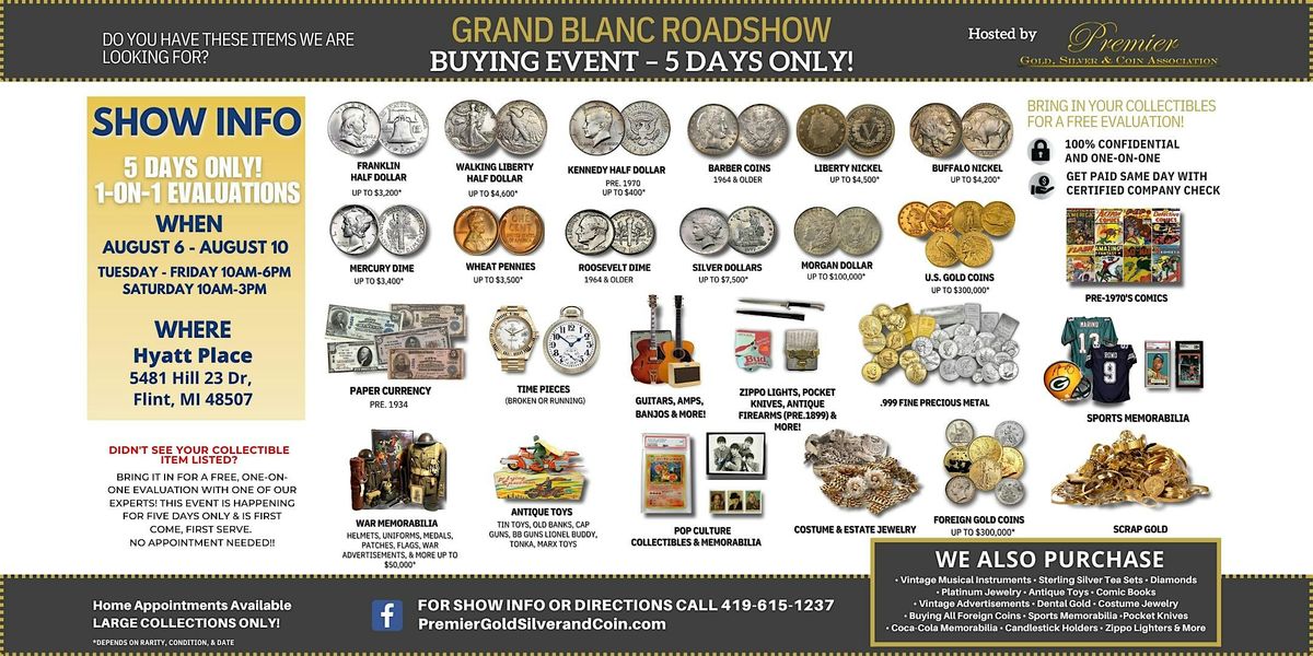 GRAND BLANC, MI ROADSHOW: Free 5-Day Only Buying Event!