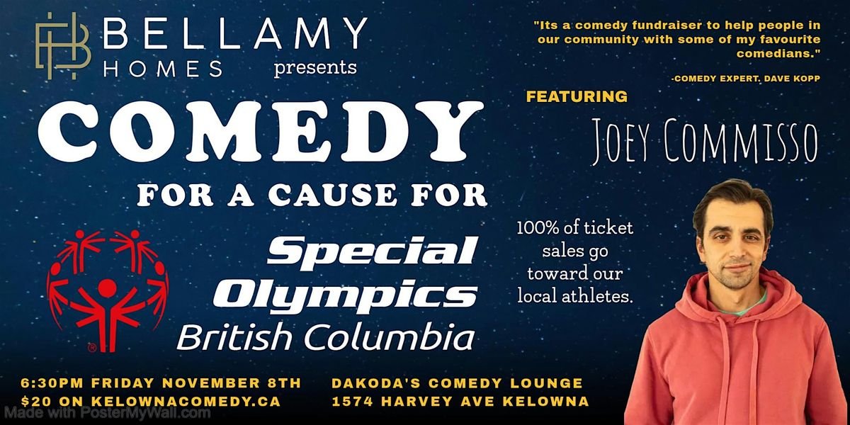 Bellamy Homes presents Comedy for a Cause for Special Olympics