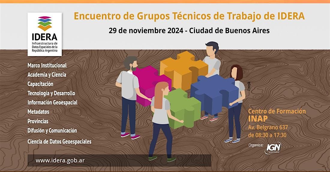 Encuentro de Grupos T\u00e9cnicos de Trabajo IDERA  2024 - CABA