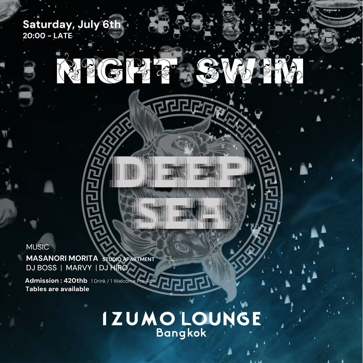 NIGHT SWIM - DEEP HOUSE PARTY W\/ Masanori Morita 