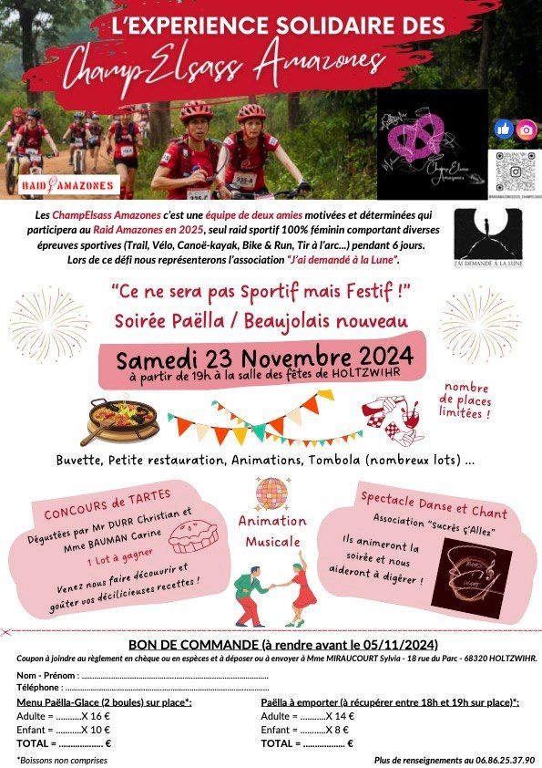 Soir\u00e9e Pa\u00eblla et Beaujolais Nouveau \u00e0 Holtzwihr 