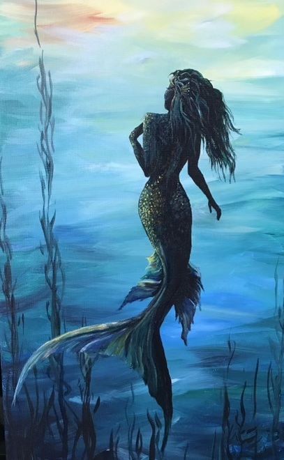 Painting Classes Tuesdays New Time: 4-6pm (Paint Mermaid)