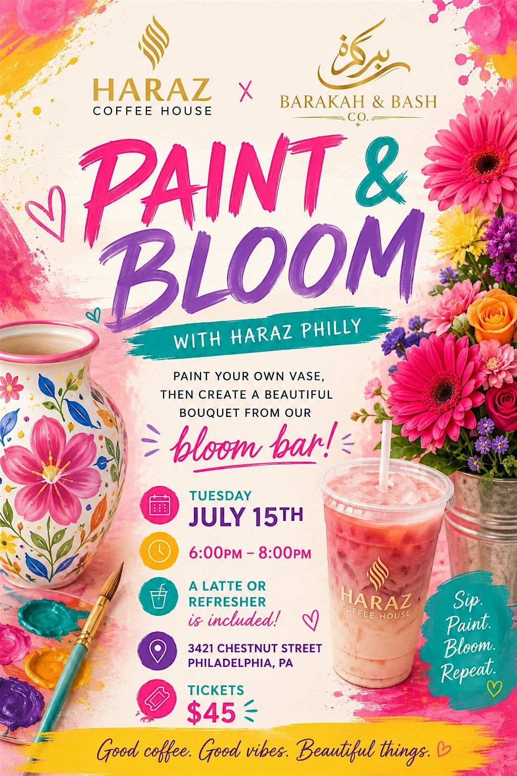 Haraz x Barakah and Bash Presents: Paint and Bloom