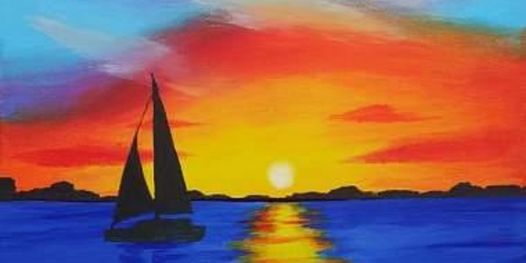 Sip and Paint  -  "Sunset Sail"  Bushfire Kitchen La Costa