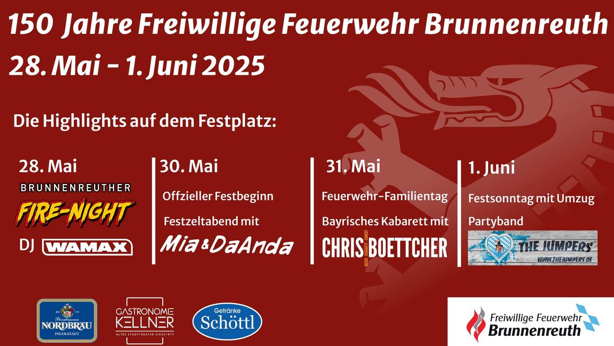 150 Jahre Freiwillige Feuerwehr Brunnenreuth