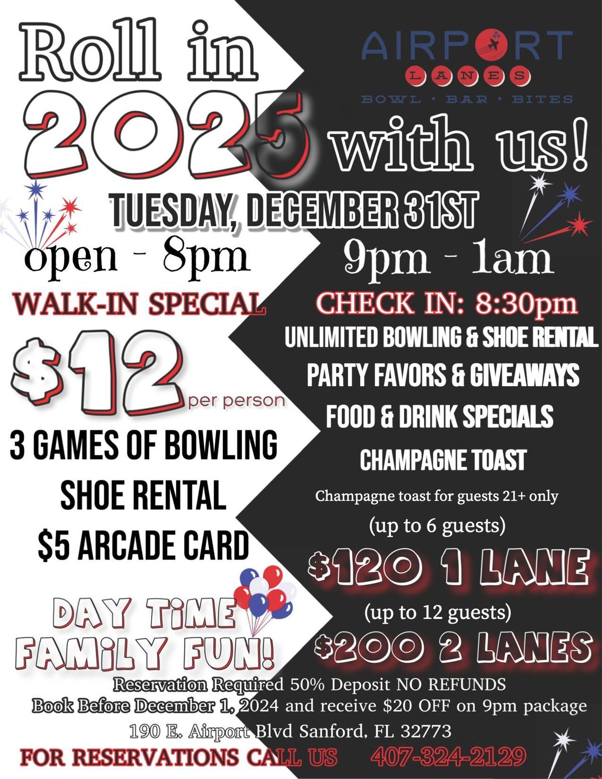 New Years Eve at Airport Lanes