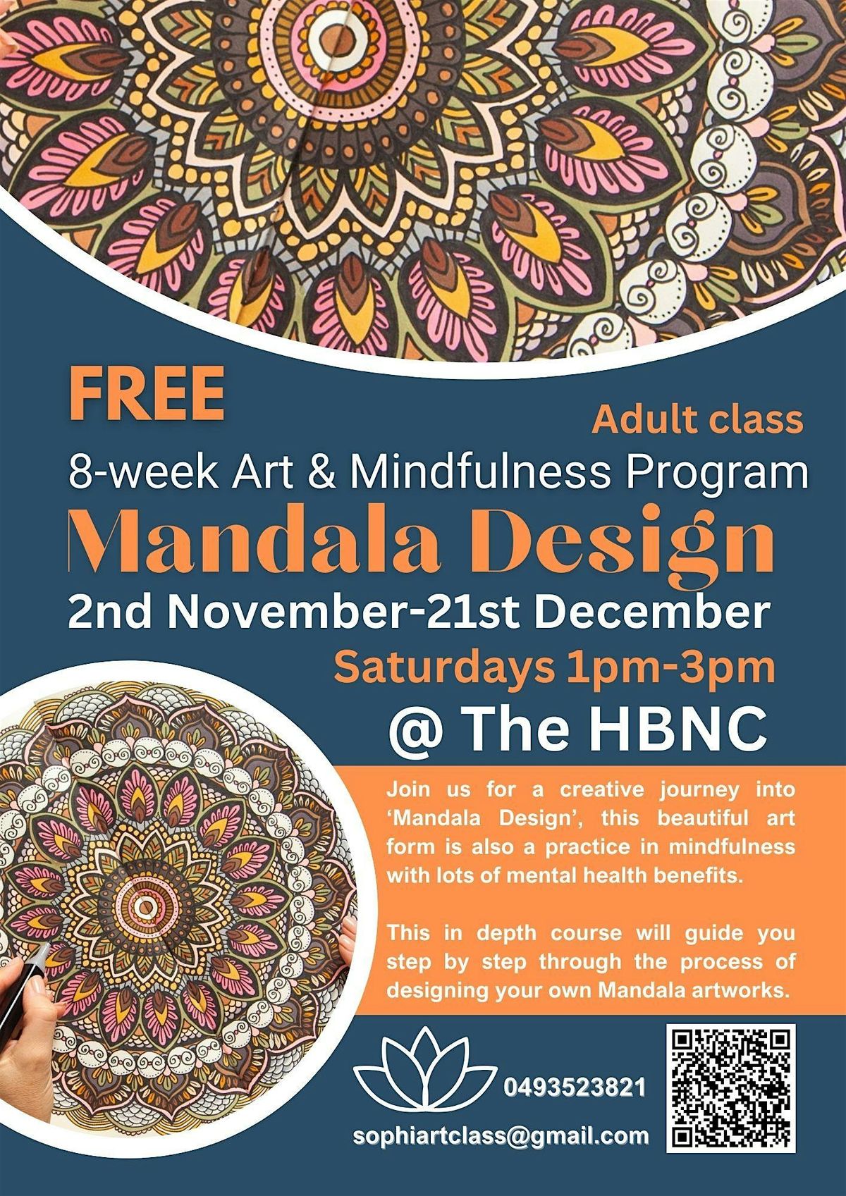 FREE 8-WEEK Mandala Design Art Program (18+ group)