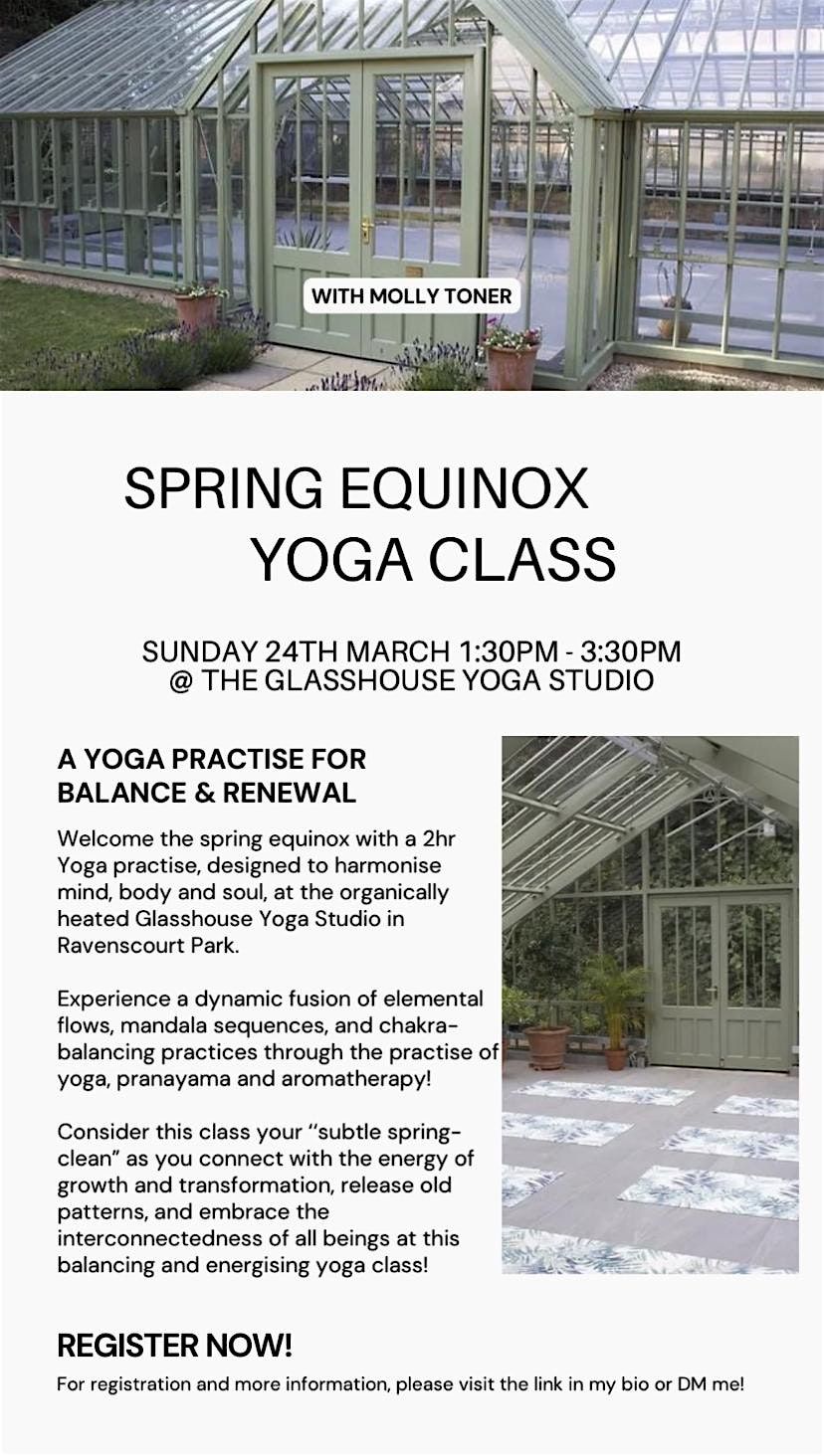 Spring Equinox Yoga Class at The Glasshouse Yoga Studio