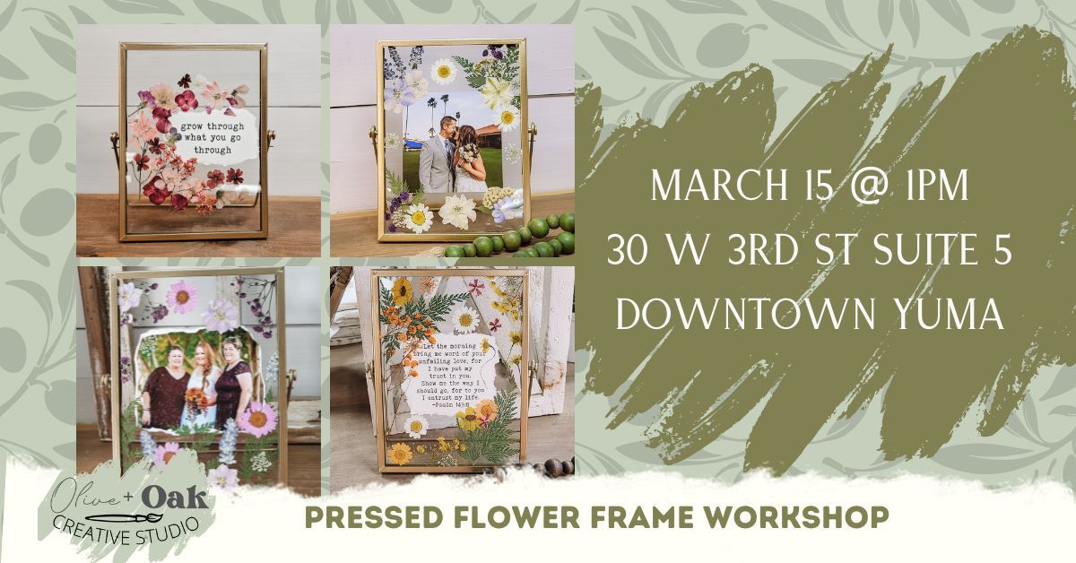 Pressed Flower Frame Workshop @ Olive + Oak