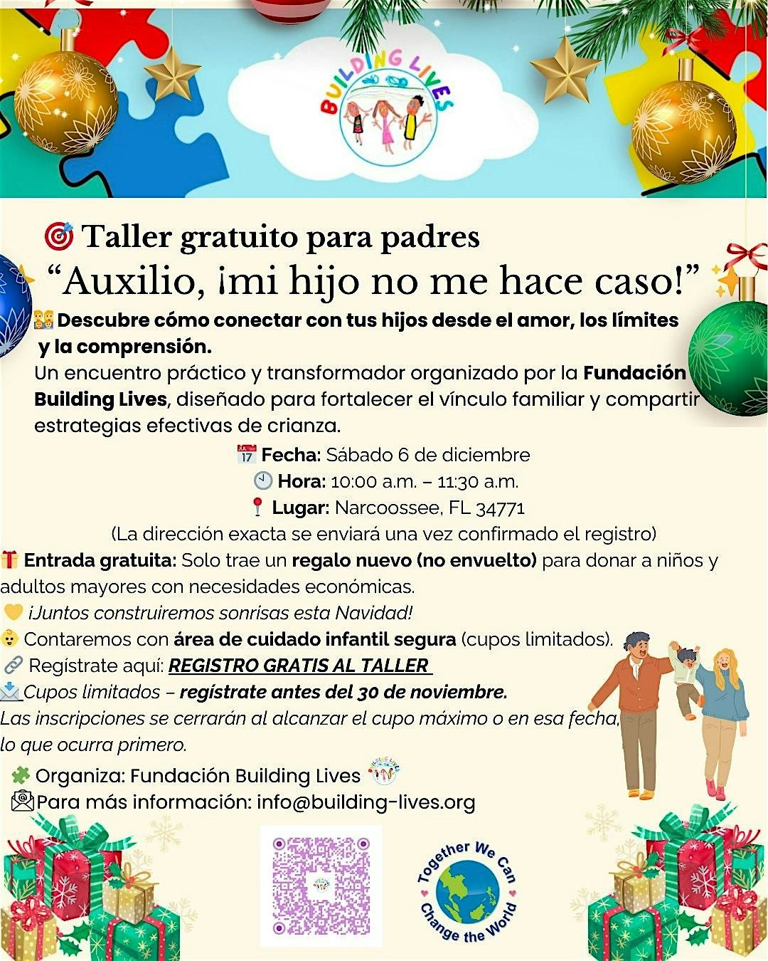 Taller gratuito \u201cAuxilio, \u00a1mi hijo no me hace caso!\u201d