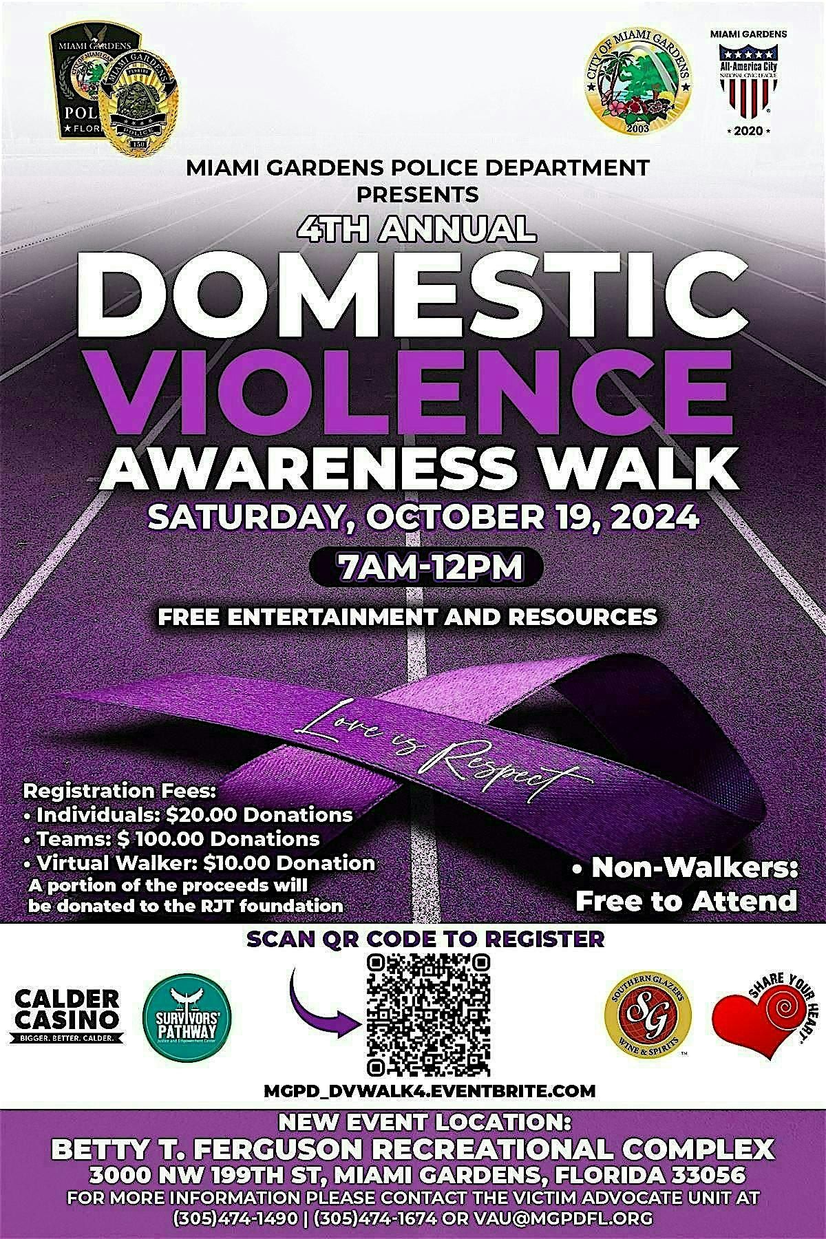 Miami Gardens Police Department 4th Annual Domestic Violence Awareness Walk