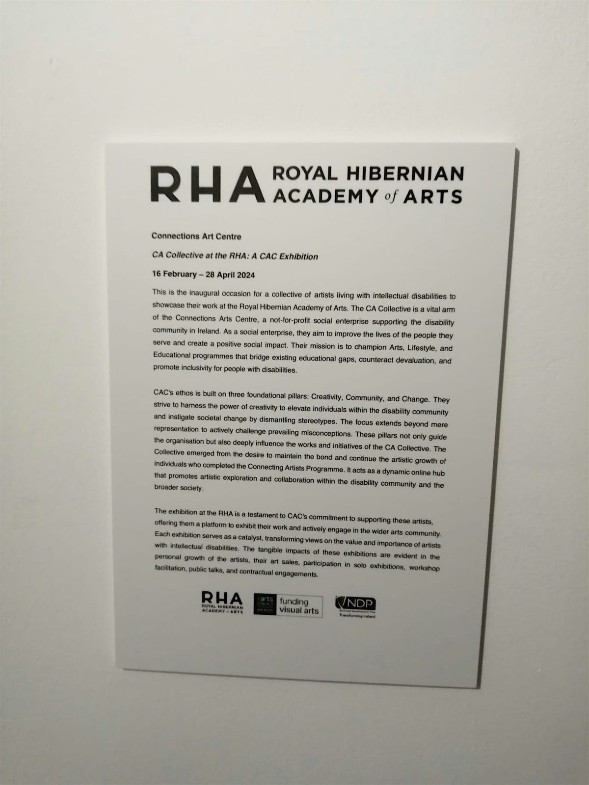 Artists Demonstrations and Conversations with the CA Collective at the RHA