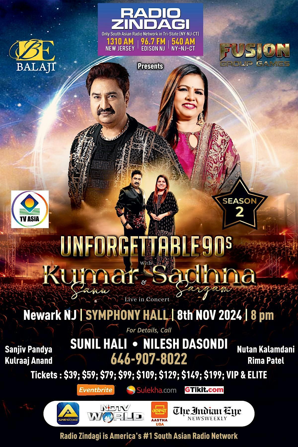 Unforgettable 90's with Kumar Sanu and Sadhna Sargam