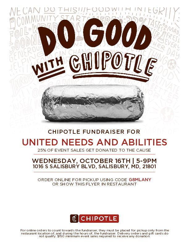 Chipotle Fundraiser for UNA!