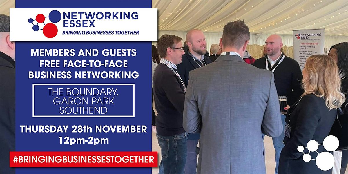 (FREE) Networking Essex Southend Thursday 28th November 12pm-2pm