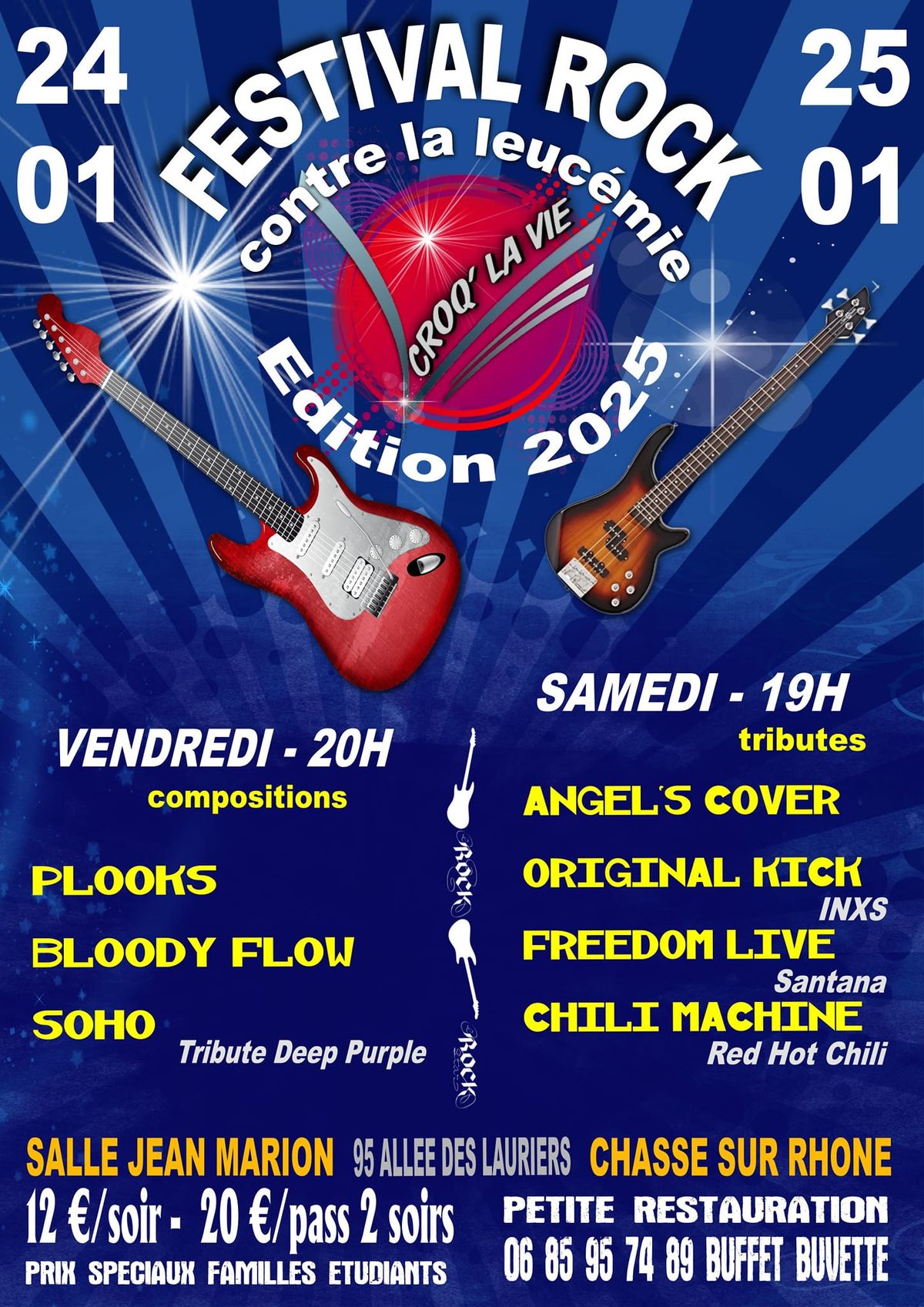 Festival rock 2025 CROQ'LA VIE CONTRE LA LEUC\u00c9MIE 