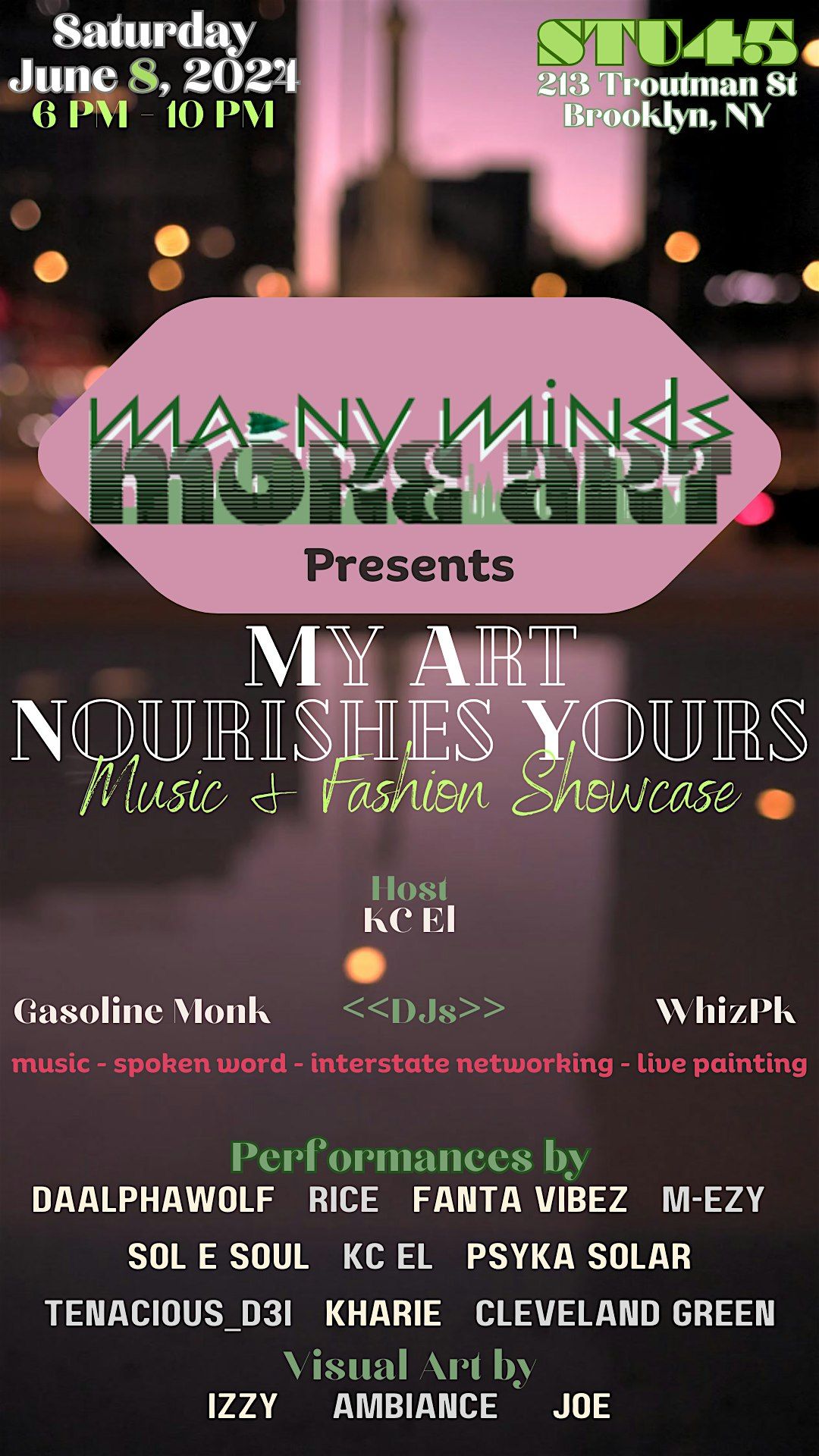 MA>NY Minds More Art Presents My Art Nourishes Yours