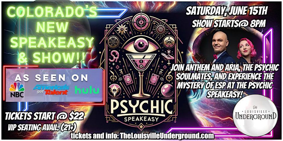 The Psychic Speakeasy at the Louisville Underground | As Seen On HULU and America's Got Talent