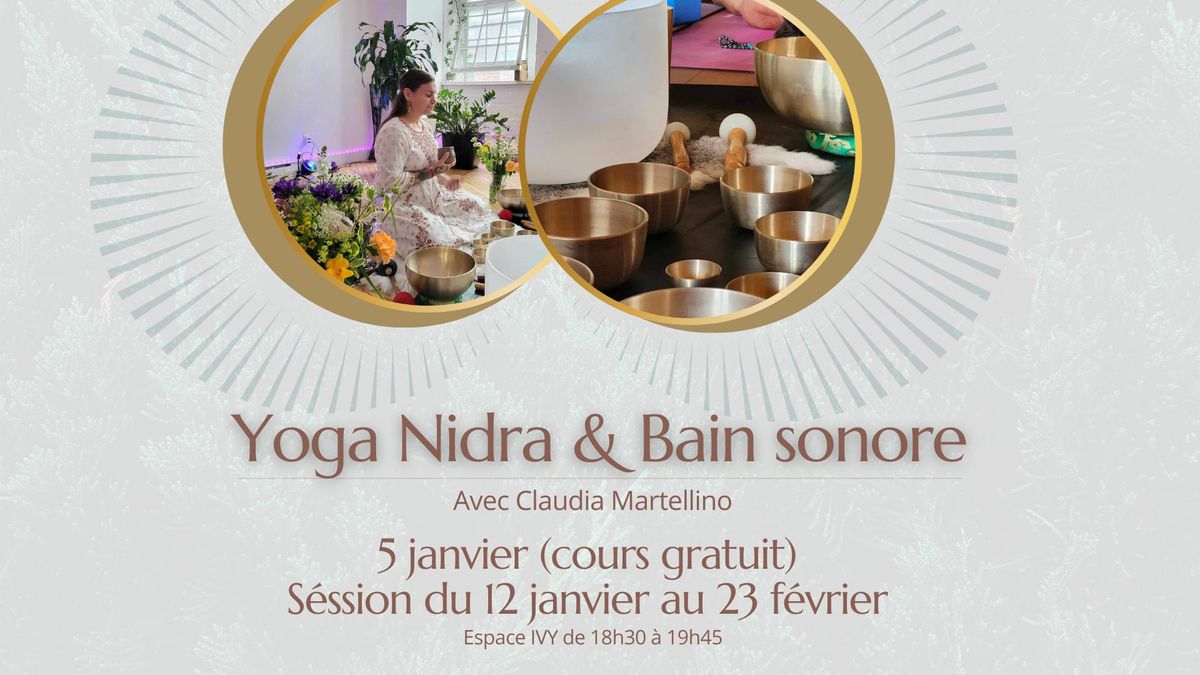 Yoga Nidra & Bain sonore | Dimanche 18h30