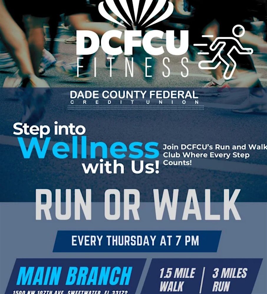 RSVP through SweatPals: DCFCU RUN\/WALK CLUB with Dimelo305