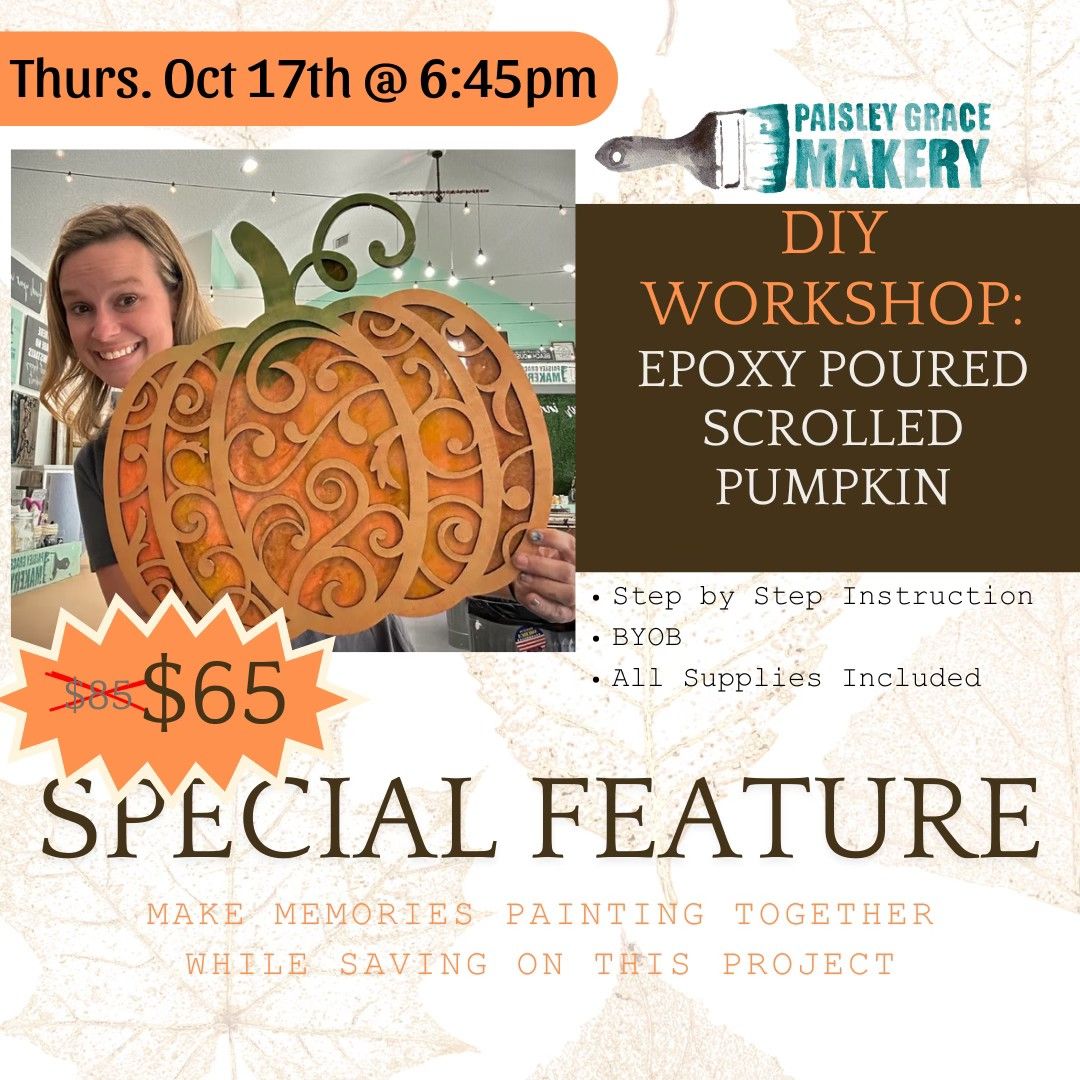 DIY Workshop: Epoxy Poured Scrolled Pumpkin