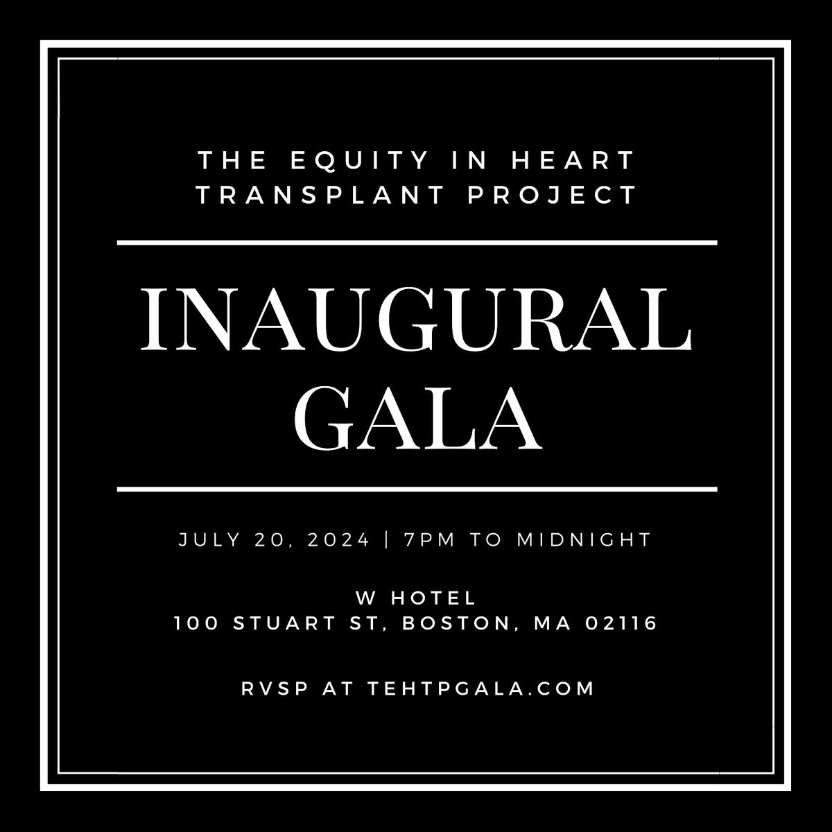 The Equity in Heart Transplant Project's Inaugural Gala