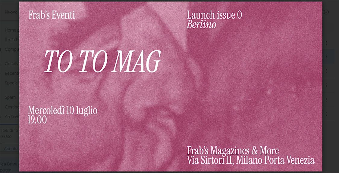 To To Mag issue 1 launch