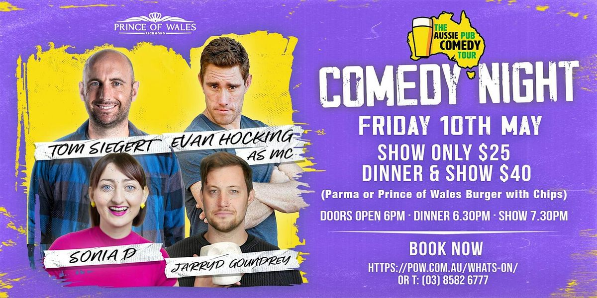 The Aussie Pub Comedy Tour LIVE at Prince of Wales Hotel