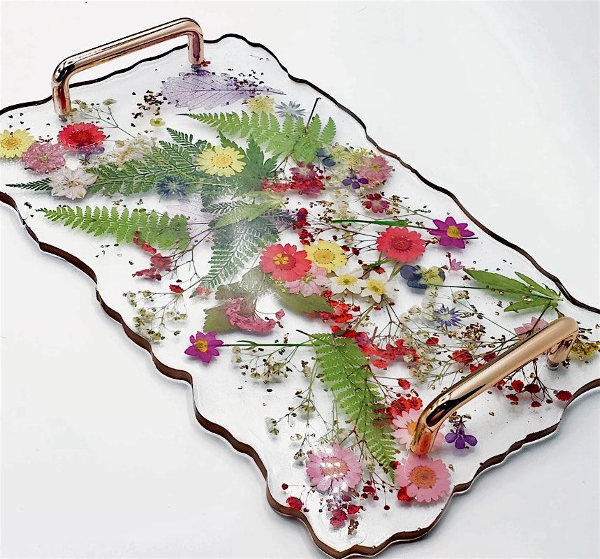 Floral Resin Tray