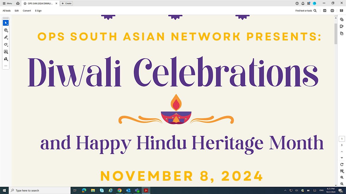 SAN 2024 Diwali Celebrations and Happy Hindu Heritage Month