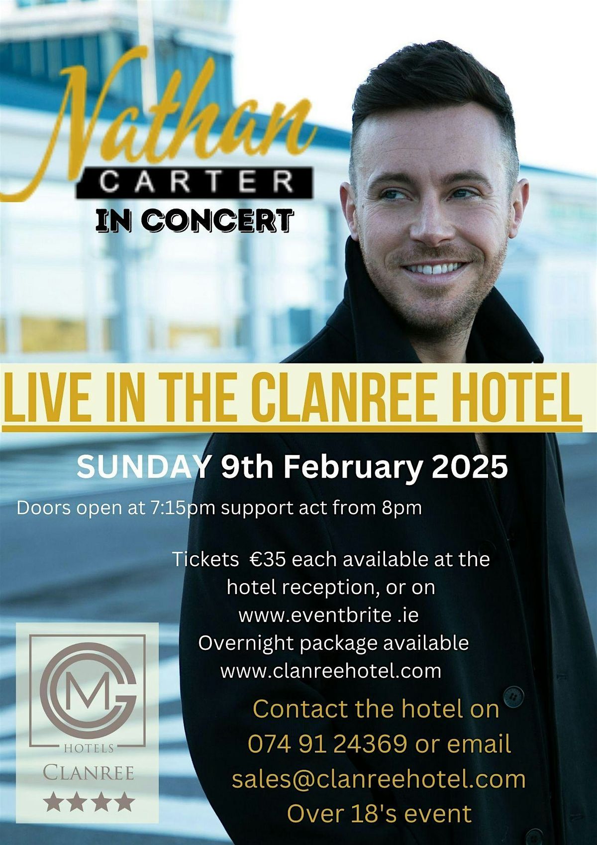 Nathan Carter in Concert at The Clanree Hotel Letterkenny