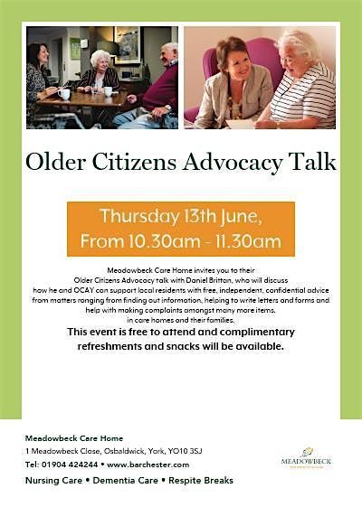 Older Citizens Advocacy York - Seminar