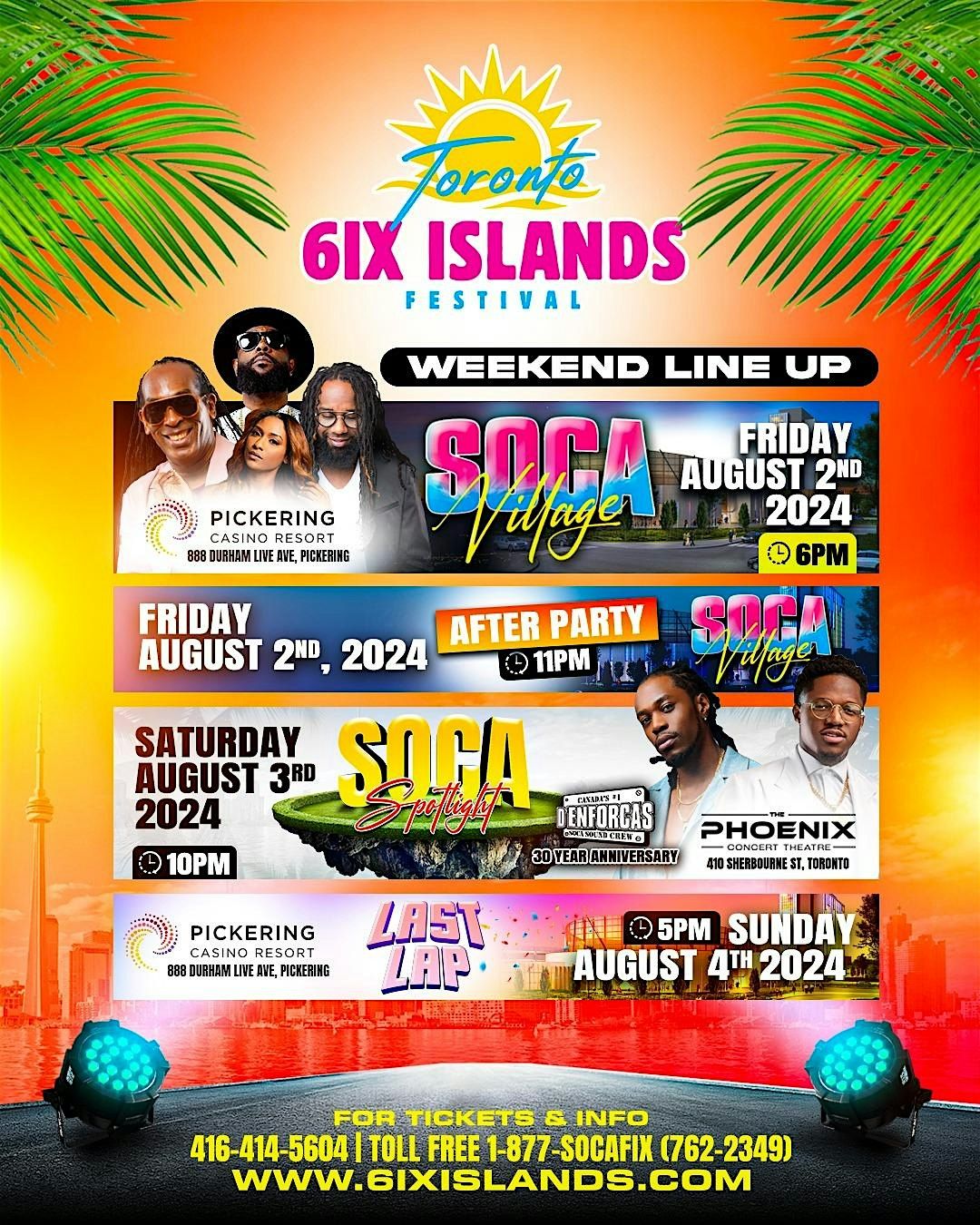 6ix Islands Festival ALL ACCESS WEEKEND VIP WRISTBAND
