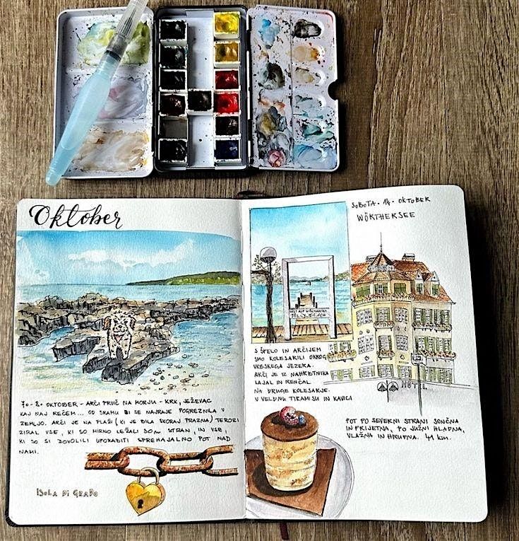 Watercolour Travel Journaling -  Art Class