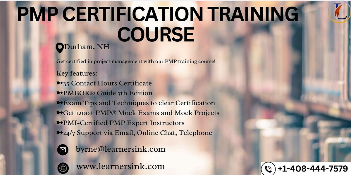 Increase your Profession with PMP Certification In Durham, NH