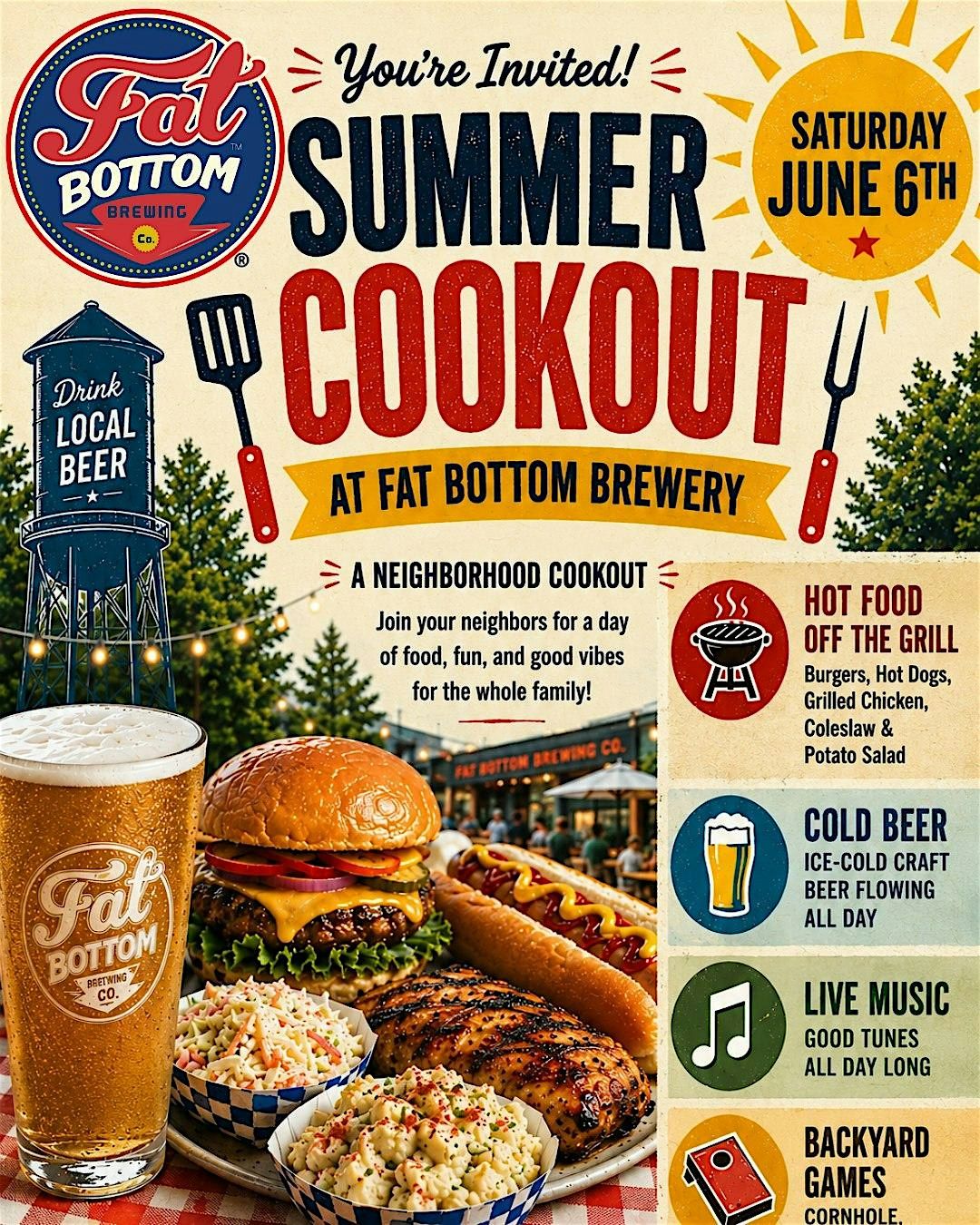 Summer Cookout at Fat Bottom Brewery