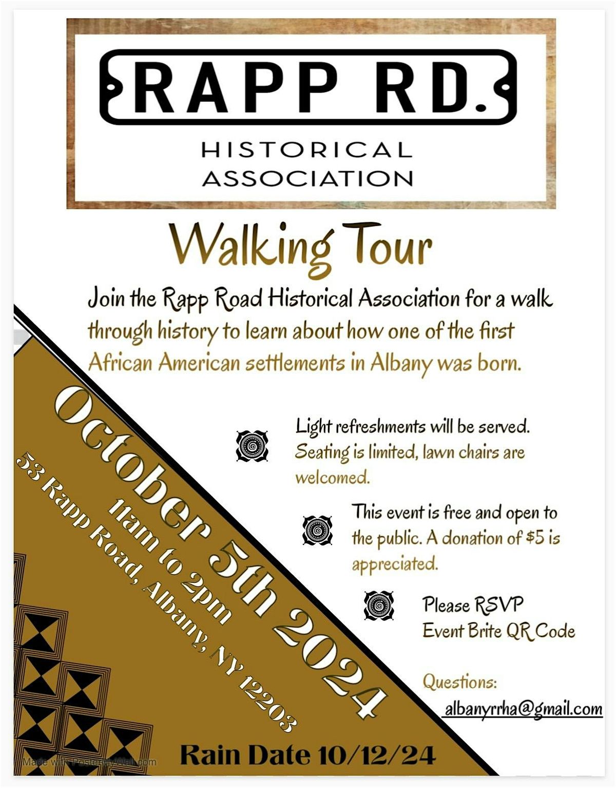 Rapp Road Historical Association\u2019s Walking Tour.