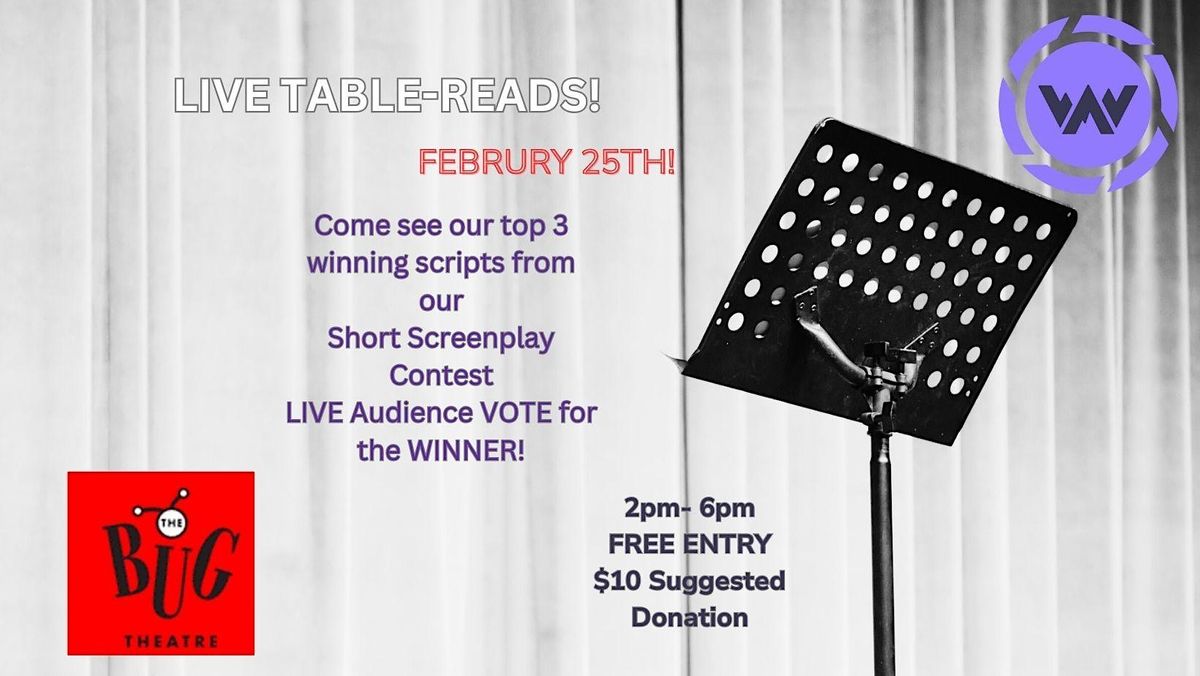 Live Table-reads! Help us Select the Short Screenplay Contest Winner!