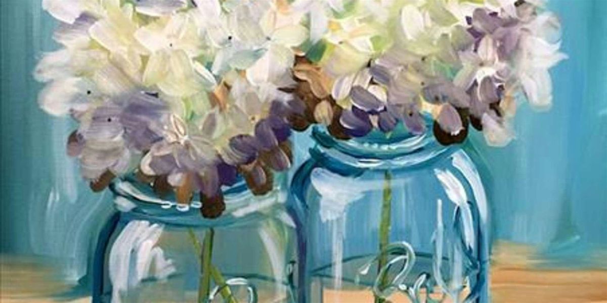 Calm and Comforting Hydrangeas - Paint and Sip by Classpop!\u2122