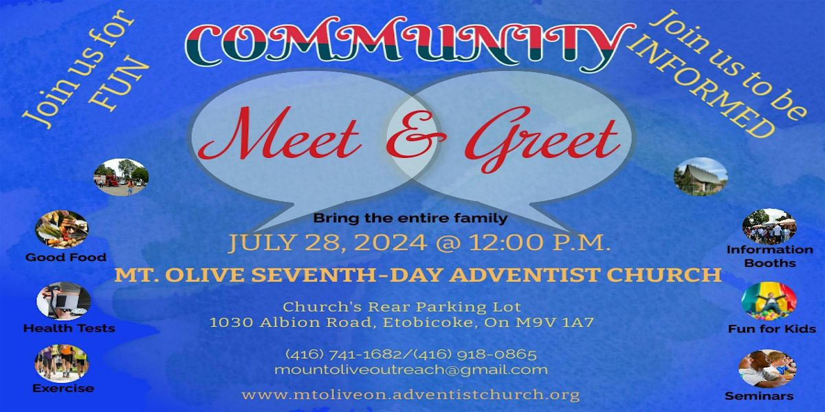 ANNUAL COMMUNITY MEET & GREET